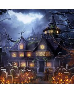 Halloween Pumpkin Lamp Computer Printed Photography Backdrop LMG-861