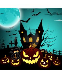 Halloween Pumpkin Lamp\ Computer Printed Photography Backdrop LMG-874