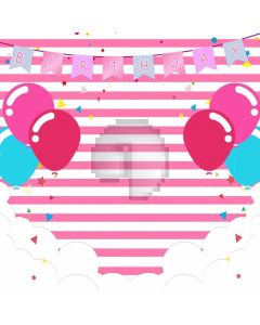 Birthday Ballon Computer Printed Photography Backdrop LMG-877