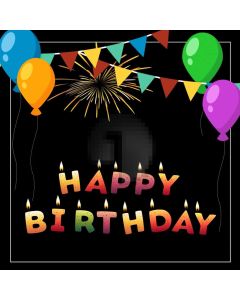 Birthday Flag Computer Printed Photography Backdrop LMG-911