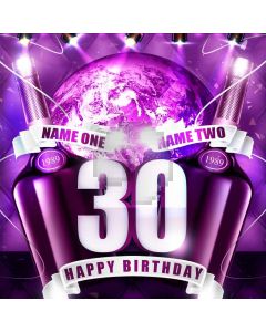 Birthday Purple Computer Printed Photography Backdrop LMG-913
