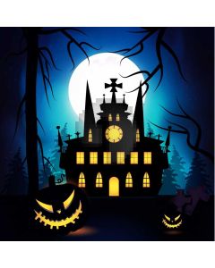 Castle Tree Pumpkin Computer Printed Photography Backdrop LMG-929