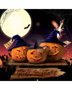 Pumpkin Bats Moon Computer Printed Photography Backdrop LMG-930