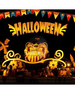 Flag Pumpkin Lanterns Computer Printed Photography Backdrop LMG-935