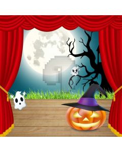 Curtain Pumpkin Ghost Computer Printed Photography Backdrop LMG-947