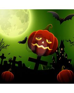 Pumpkin Coffin Moon Computer Printed Photography Backdrop LMG-950