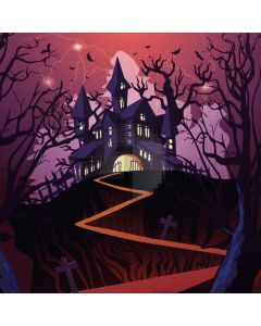 House Coffin Tree Computer Printed Photography Backdrop LMG-955