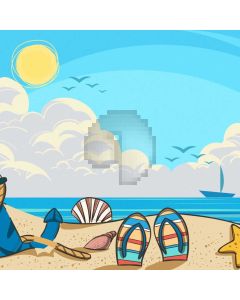 Sun Sea Computer Printed Photography Backdrop LMG-957
