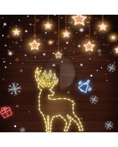 Stag Star Snowflake Computer Printed Photography Backdrop LMG-976