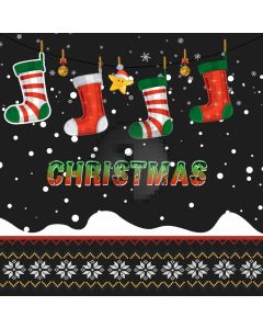 Christmas Sock Snow Computer Printed Photography Backdrop LMG-980