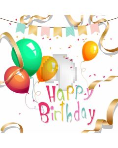 Birthday Ballon Colors Computer Printed Photography Backdrop LMG-993