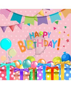 Birthday Party Balloon Gift Computer Printed Photography Backdrop LMG-994
