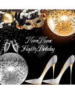 Birthday Bottle Mask Computer Printed Photography Backdrop MSL-103