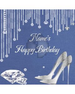 Happy Birthday Diamond Heel Computer Printed Photography Backdrop MSL-112