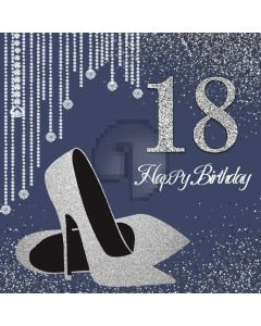 Birthday 18Th Silver Heel Computer Printed Photography Backdrop MSL-115