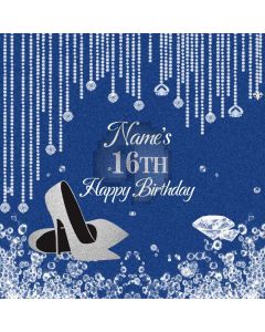 Birthday High Heel Diamonds Computer Printed Photography Backdrop MSL-122
