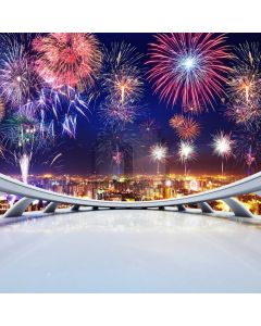 New Year Celebration Fireworks Computer Printed Photography Backdrop MSL-129
