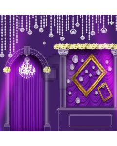 Purple Diamonds Arch Computer Printed Photography Backdrop MSL-135