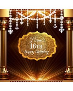Happy Birthday 16Th Pillar Computer Printed Photography Backdrop MSL-136
