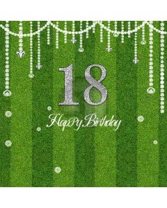 Green Grassland 18Th Birthday Computer Printed Photography Backdrop MSL-148