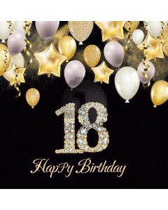 Birthday Balloon Stars Computer Printed Photography Backdrop MSL-152