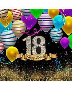 Birthday 18Th Balloon Computer Printed Photography Backdrop MSL-166