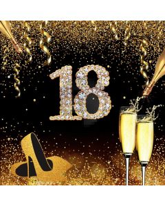 Birthday 18Th Bottle Computer Printed Photography Backdrop MSL-177