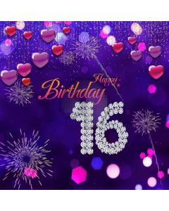 Birthday Party 16Th Computer Printed Photography Backdrop MSL-179