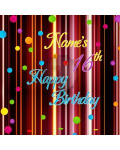Birthday Colors Computer Printed Photography Backdrop MSL-182
