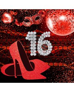 Birthday 16Th Red High Heel Computer Printed Photography Backdrop MSL-185