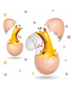 Duck Eggshell Little Stars Computer Printed Photography Backdrop MSL-193