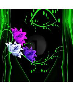 Flower Green Fish Stem Computer Printed Photography Backdrop MSL-197
