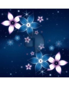 Flower Blue Theme Stars Computer Printed Photography Backdrop MSL-201