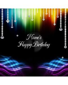 Birthdayparty Diamonds Colors Computer Printed Photography Backdrop MSL-209