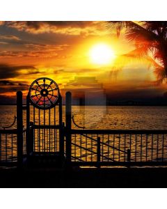 Sunset Door Seasides Computer Printed Photography Backdrop MSL-224