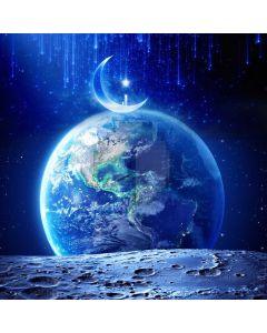 Earth New Moon Footprints Computer Printed Photography Backdrop MSL-226