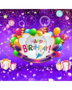 Birthday Gifts Candle Heart Bubble Computer Printed Photography Backdrop MSL-231