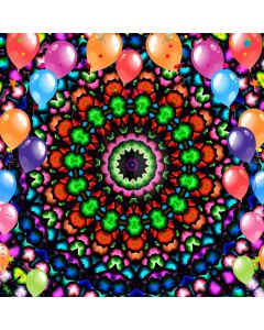 Balloons Flower Circle Colors Computer Printed Photography Backdrop MSL-233