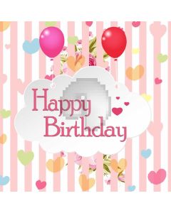 Birthday Party Balloon Heart Computer Printed Photography Backdrop MSL-258