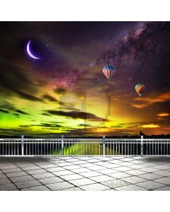 Nature View New Moon Rail Computer Printed Photography Backdrop MSL-264