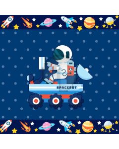 Aircraft Rocket Astronaut Computer Printed Photography Backdrop MSL-275