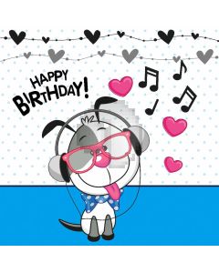 Birthday Party Cartoon Dog Computer Printed Photography Backdrop MSL-277