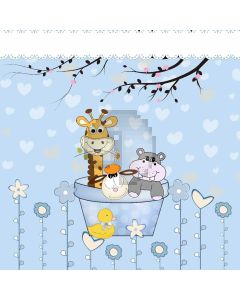Birthday Celebration Animal Flower Computer Printed Photography Backdrop MSL-279