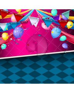 Birthday Flag Balloon Computer Printed Photography Backdrop MSL-284