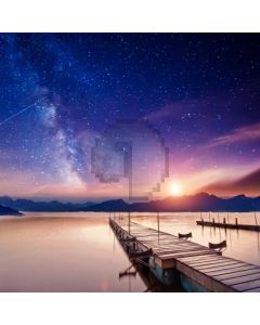 Starring Night Sea Sunrise Computer Printed Photography Backdrop MSL-287