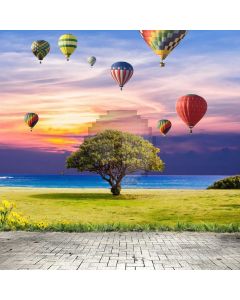 Natureview Balloon Huge Sea Computer Printed Photography Backdrop MSL-288
