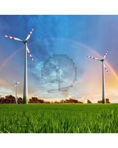 Rainbow Farmland Sky Windmill Computer Printed Photography Backdrop MSL-293
