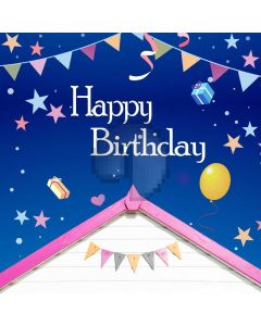 Happy Birthday Gifts Balloon Stars Computer Printed Photography Backdrop MSL-299