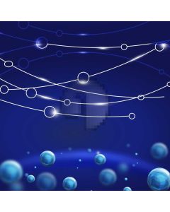 Ball Blue Drop Lines Computer Printed Photography Backdrop MSL-307