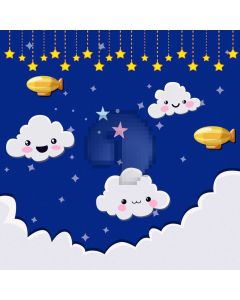 Star Cloudy Weather Aircraft Computer Printed Photography Backdrop MSL-322